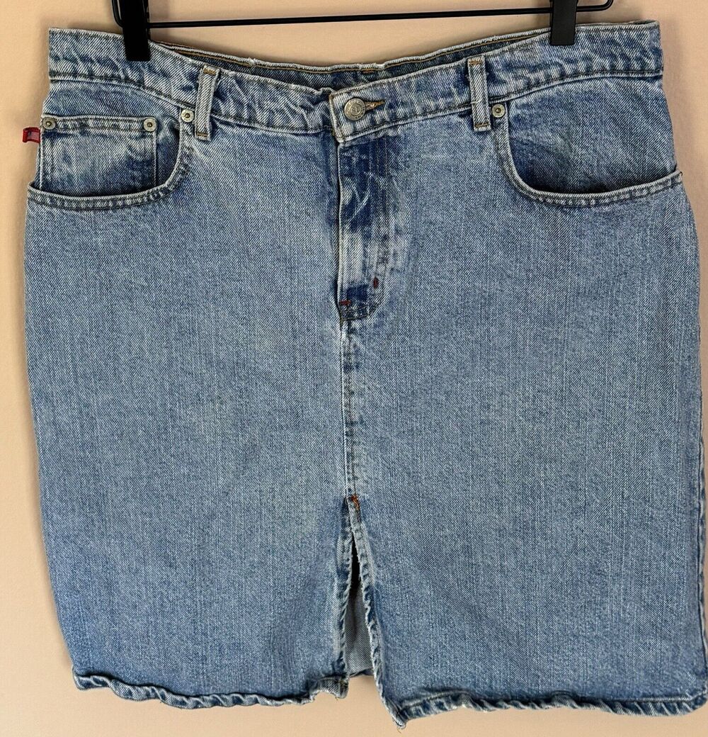 Ralph Lauren Woman Denim Skirt Sz 14 Med Wash Knee Length